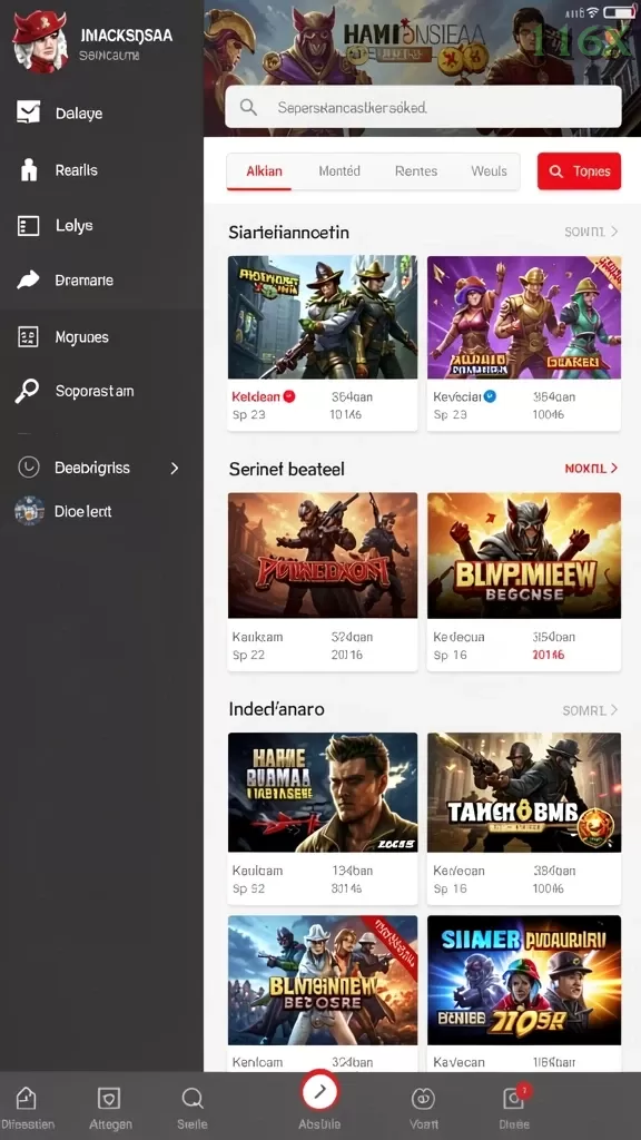 Cuplikan layar LUCKYDF — aktivitas